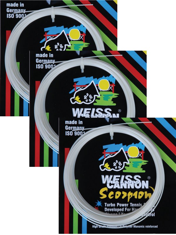 3 x Tenis Struna Weiss Cannon Scorpion