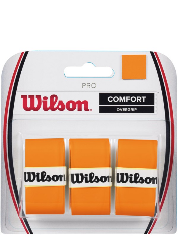 Wilson Grip Pro Overgrip 3 pack - Oranžni
