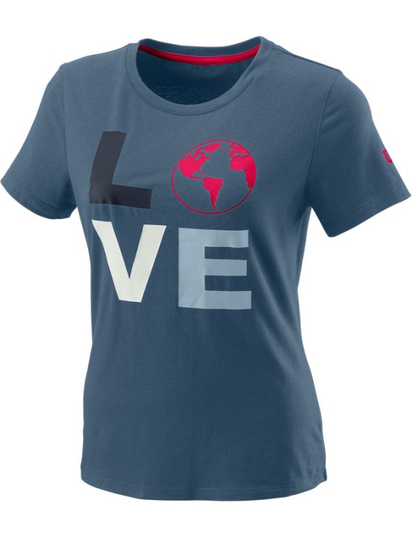 Majica Wilson Love Earth tech tee china blue