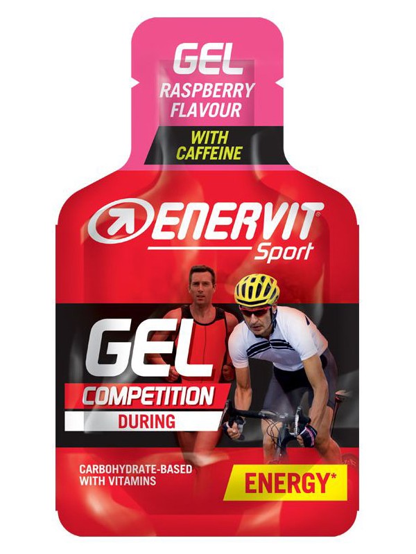 ENERVIT Sport GEL COMPETITION malina s kofeinom, 25 ml