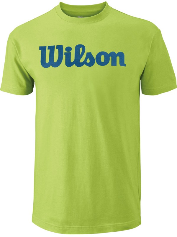 Moška majica WILSON Script cotton tee Green glow