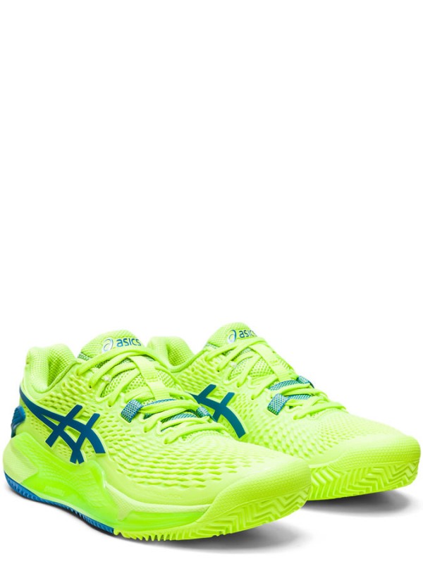 Ženski tenis copati ASICS Gel Resolution 9 Hazard Green - CLAY