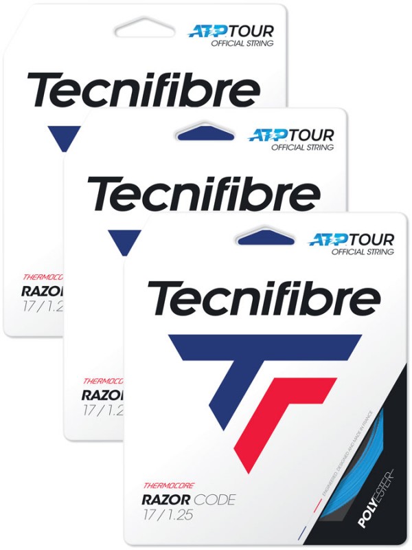 3 x Tenis struna Tecnifibre Razor Code - Set 12m